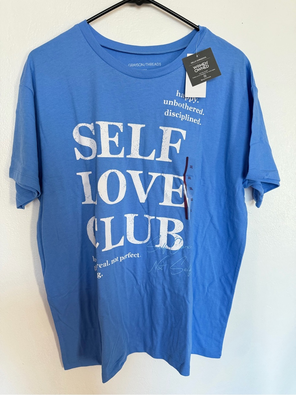 Grayson Threads women's 'Self Love Club' Graphic Tee - Blue